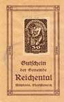 Timbre-monnaie (gutschein) Reichental im Muehlkreis - 30 heller brun sur papier tamponné - face