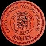 Timbre-monnaie de fantaisie - Angles - 1937 - Espagne - carton moneda