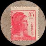 Carton moneda Baix Montseny 1937 - 45 centimos - timbre-monnaie de fantaisie - Espagne - revers