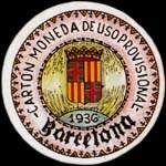 Timbre-monnaie de fantaisie - Barcelona - 1936 - Espagne - carton moneda