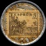 Timbre-monnaie Uruena - Espagne - revers