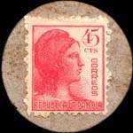 Carton moneda Dolot 1937 - 45 centimos - timbre-monnaie de fantaisie - Espagne - revers