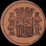 Timbre-monnaie carton 2ème république 1 centimo - Espagne - carton moneda - avers