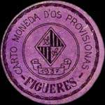 Timbre-monnaie de fantaisie - Figueres - 1937 - Espagne - carton moneda