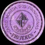 Carton moneda Figueres 1937 - 30 centimos - timbre-monnaie de fantaisie - Espagne - avers