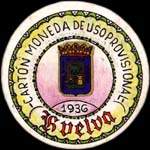 Timbre-monnaie de fantaisie - Huelva - 1936 - Espagne - carton moneda