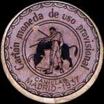 Timbre-monnaie de fantaisie - Camillas - Madrid - 1937 - Espagne - carton moneda