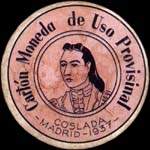 Timbre-monnaie de fantaisie - Coslada - Madrid - 1937 - Espagne - carton moneda