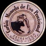 Timbre-monnaie de fantaisie - Estremera - Madrid - 1937 - Espagne - carton moneda