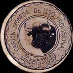 Timbre-monnaie de fantaisie - Valdemoro - Madrid - 1937 - Espagne - carton moneda