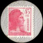 Carton moneda Maella - 1937 - 45 centimos - timbre-monnaie de fantaisie - Espagne - revers