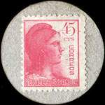 Carton moneda Monzon - 1937 - 45 centimos - timbre-monnaie de fantaisie - Espagne - revers