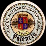 Timbre-monnaie de fantaisie - Palencia - 1936 - Espagne - carton moneda