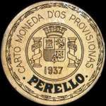 Timbre-monnaie de fantaisie - Perello - 1937 - Espagne - carton moneda