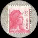 Carton moneda Palafrugell - 1937 - 45 centimos - timbre-monnaie de fantaisie - Espagne - revers