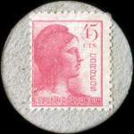 Carton moneda San Feliu de Guixols - 1937 - 45 centimos - timbre-monnaie de fantaisie - Espagne - revers