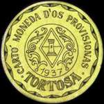 Timbre-monnaie de fantaisie - Tortosa - 1937 - Espagne - carton moneda