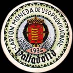 Timbre-monnaie de fantaisie - Valladolid - 1936 - Espagne - carton moneda