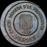 Timbre-monnaie de fantaisie - Verges - 1937 - Espagne - carton moneda