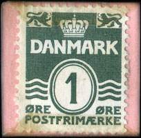 Timbre-monnaie Arbejdernes - Frimærkeklub - 1926 - 1 re sur carton rose - Danemark - revers