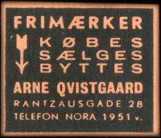 Timbre-monnaie Frimrker - Kbes - Slge - Byttes - Arne Qvistgaard (type 2 avec fond noir sur carton orange) - Danemark