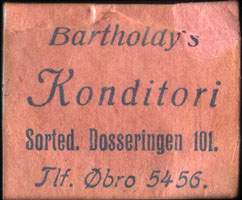 Timbre-monnaie Bartholdy's Konditori rose - Danemark