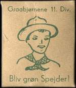 Timbre-monnaie Bliv grøn Spejder type 2 sur carton brun-clair - Danemark