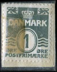 Timbre-monnaie Brizzard - 1916-1941 - W. Bjarn & Co - 1 øre sur fond vert - Danemark - revers