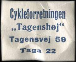 Timbre-monnaie Cykleforretningen Tagenshøj - Danemark