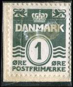 Timbre-monnaie Dana Konserves - 1 re sur fond vert - Danemark - revers