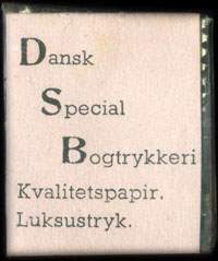 Timbre-monnaie Dansk Special Bogtrykkeri - Kvalitetstpapir. Luksustryk . - carton beige - Danemark