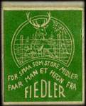 Timbre-monnaie Fiedler - 1 øre sur carton blanc - fond vert - Danemark - avers