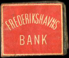Timbre-monnaie Frederikshavns Bank - 1 øre sur fond rouge - Danemark - avers