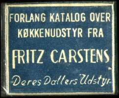 Timbre-monnaie Forlang katalog over kokkenudstyr fra Fritz Carstens 