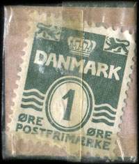 Timbre-monnaie Gade Gravør - Stempelfabrik - Gartnerg. 8.  - 1 re sur carton gris-rose - Danemark - revers