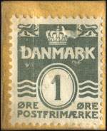 Timbre-monnaie Fyldepenne Greif - 1 øre sur carton jaune - Danemark - revers