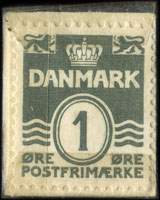 Timbre-monnaie Folkebanken - 1 øre sur fond bleu (exemplaire 2) - Danemark - revers