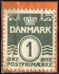 Timbre-monnaie Johansen - Viktualieforretn. - Landskronag 47 - Ryvang 1135 - 1 re sur carton orange - Danemark - revers
