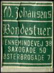 Timbre-monnaie M. Johansens - Bondestuer - 1 øre sur fond vert - Danemark - avers