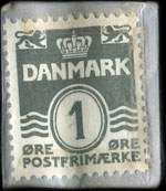 Timbre-monnaie KFUM A/S  - Sperjdernes Depot - Vandkunsten - C. 7616-17 - 1 øre sur carton gris - Danemark - revers