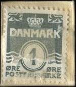 Timbre-monnaie - vi har Varer! - KFUM A/S  - Sperjdernes Depot - Vandkunsten - C. 7616-17 - 1 øre sur carton beige - Danemark - revers