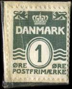Timbre-monnaie Kbenhavner-Sild rget enkelt vis en gros I. Petersens Rgeri - Flsketorvet 44 - 1 re sur fond rouge - Danemark - revers