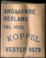 Timbre-monnaie Koppel - carton brun-clair - Danemark