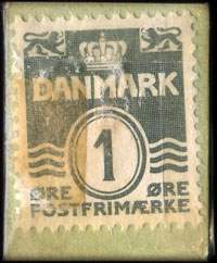 Timbre-monnaie Møbler omstoppes - C. Lund-Jensen - N, Ebbesensv, 24 - Eva 457 - 1 re sur carton vert - Danemark - revers