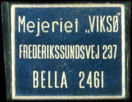 Timbre-monnaie Mejeriet „Viksø “ - Frederikssundsvej 237 - Bella 2461 - 1 øre sur fond bleu - Danemark