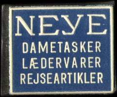 Timbre-monnaie Neye Dametasker Ldervarer Rejseartikler - 1 øre sur fond bleu - Danemark - avers