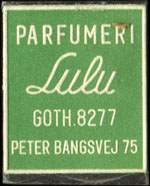 Timbre-monnaie Parfumeri Lulu - Goth.8277 - Peter Bangsvej 75 - Danemark