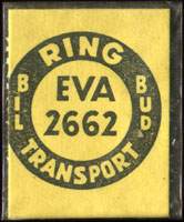 Timbre-monnaie Ring Bil Bud Transport Eva 2662 jaune - Danemark