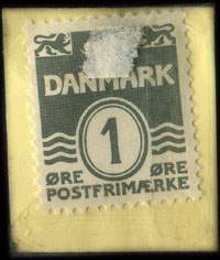 Timbre-monnaie Schulstads - Type 1 - 1 &oslash;re sur carton jaune - Danemark - revers