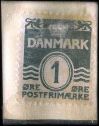 Timbre-monnaie Schulstads - Type 1 - 1 &oslash;re sur carton jaune - Danemark - revers